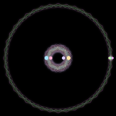 Paths of #1890_7, a 7-body orbit