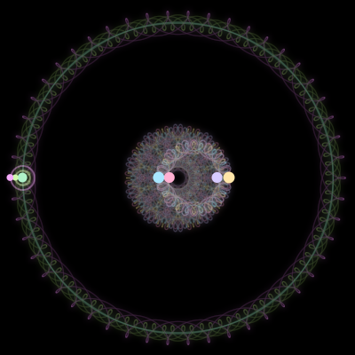Paths of #190_7, a 7-body orbit