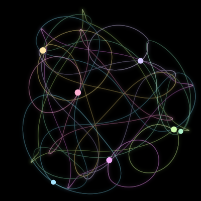 Paths of the 7 bodies of #20_7