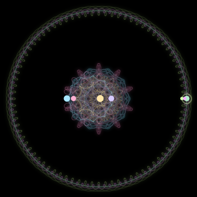 Paths of #2093_7, a 7-body orbit