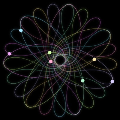 Paths of #2114_7, a 7-body orbit