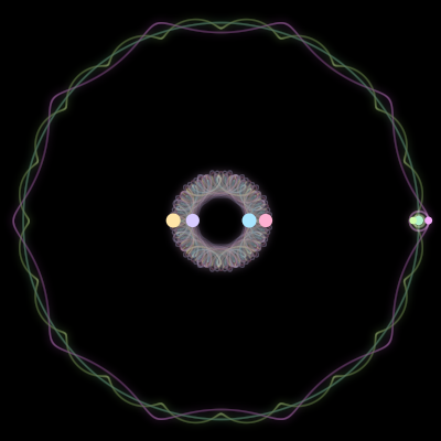 Paths of #2132_7, a 7-body orbit
