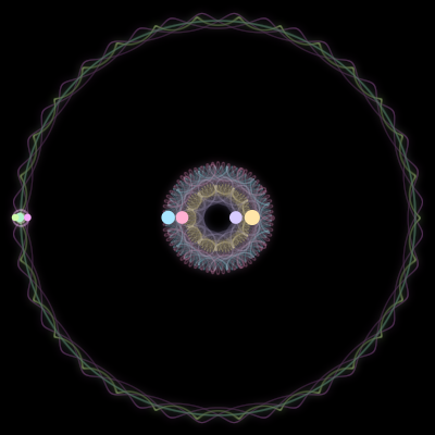 Paths of #2278_7, a 7-body orbit