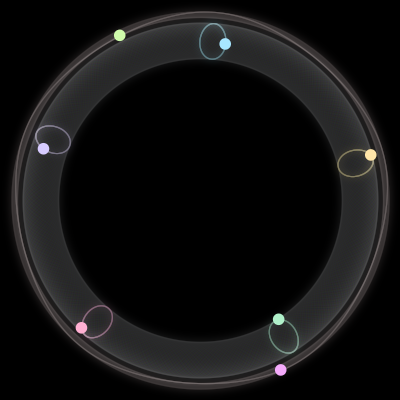 Paths of #2679_7, a 7-body orbit