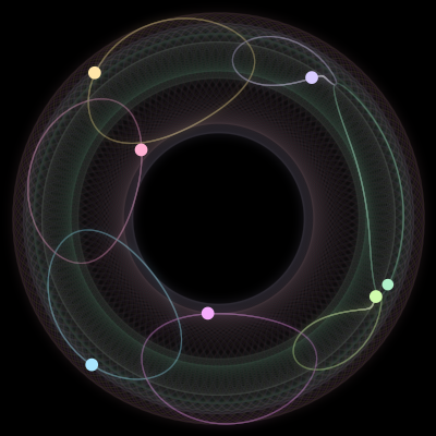 Paths of #2752_7, a 7-body orbit