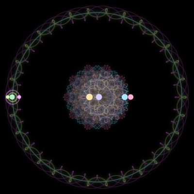 Paths of #283_7, a 7-body orbit