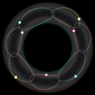 Paths of the 7 bodies of #312_7
