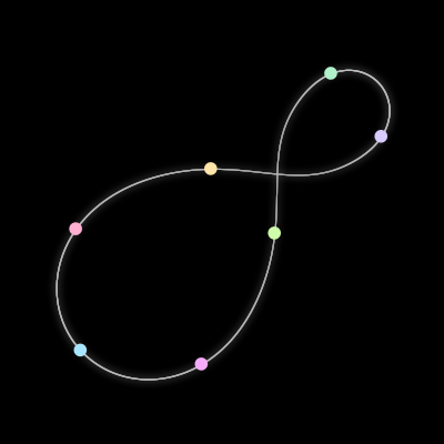 Paths of #34_7, a 7-body orbit