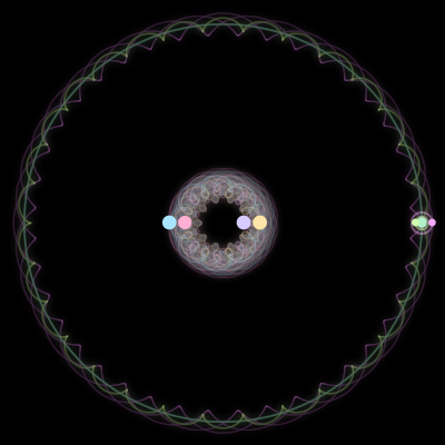 Paths of #380_7, a 7-body orbit
