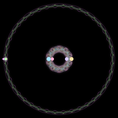Paths of #430_7, a 7-body orbit