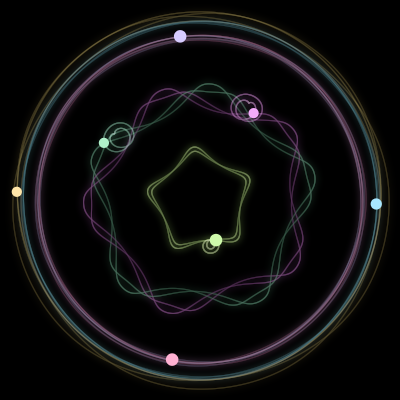 Paths of #521_7, a 7-body orbit