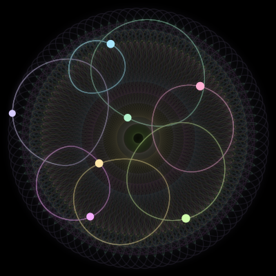 Paths of #694_7, a 7-body orbit