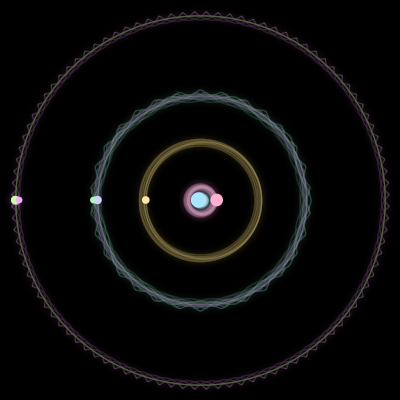 Paths of #782_7, a 7-body orbit