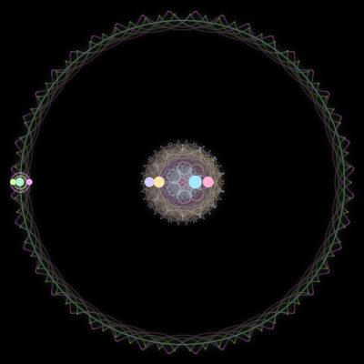 Paths of #789_7, a 7-body orbit