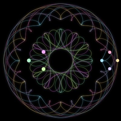Paths of the 7 bodies of #800_7