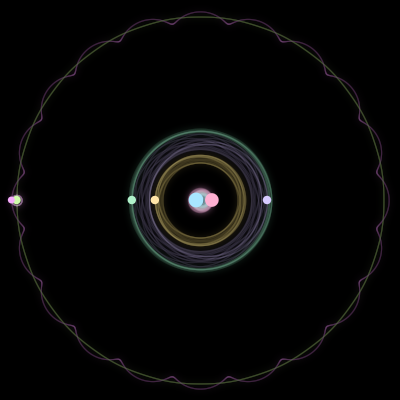 Paths of #825_7, a 7-body orbit