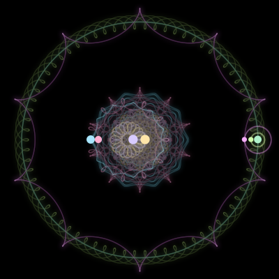Paths of #960_7, a 7-body orbit