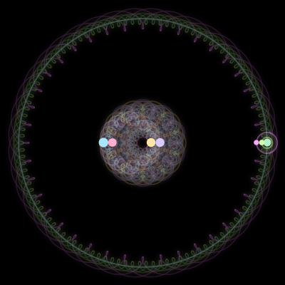 Paths of #965_7, a 7-body orbit