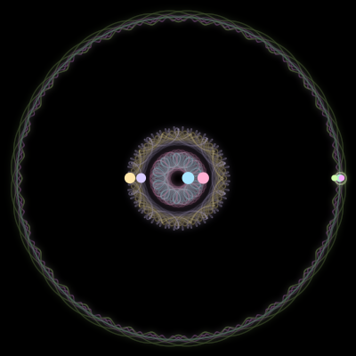 Paths of #971_7, a 7-body orbit