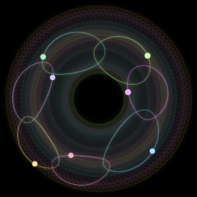 Paths of #973_7, a 7-body orbit