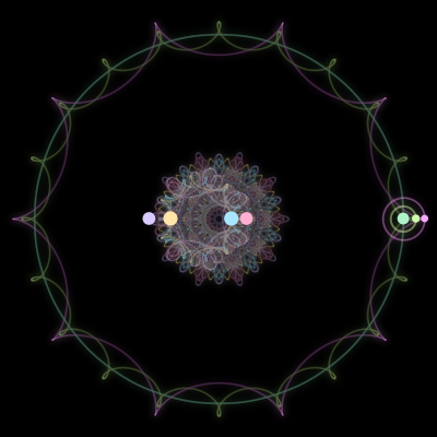 Paths of #991_7, a 7-body orbit