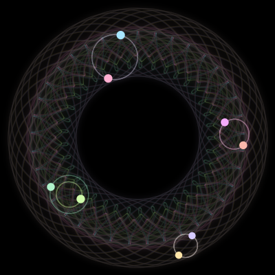 Paths of #1048_8, a 8-body orbit