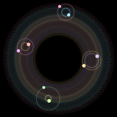 Paths of #1100_8, a 8-body orbit
