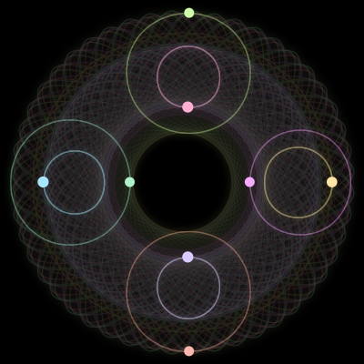 Paths of #1108_8, a 8-body orbit