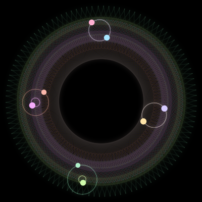 Paths of #1138_8, a 8-body orbit