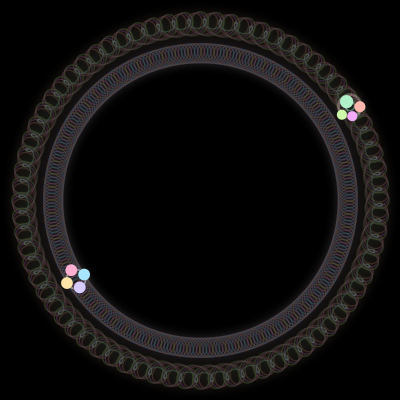 Paths of #1176_8, a 8-body orbit