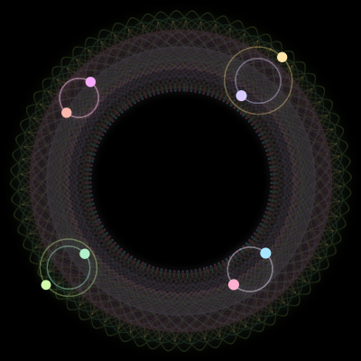 Paths of #1177_8, a 8-body orbit