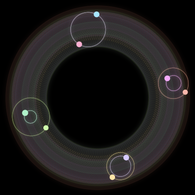Paths of #1244_8, a 8-body orbit