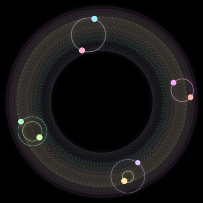 Paths of #1270_8, a 8-body orbit