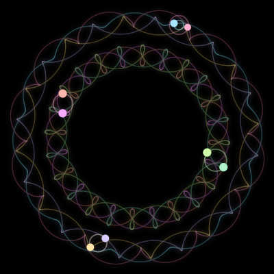 Paths of #1272_8, a 8-body orbit