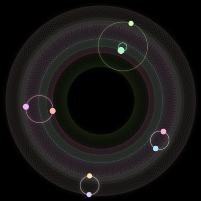 Paths of #1275_8, a 8-body orbit