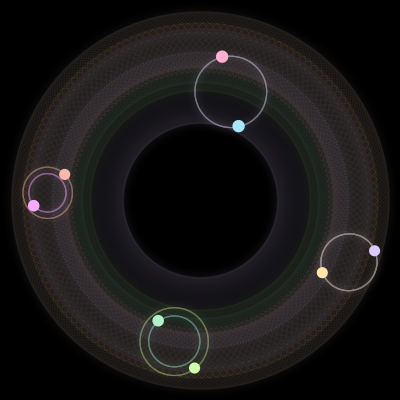 Paths of #1289_8, a 8-body orbit
