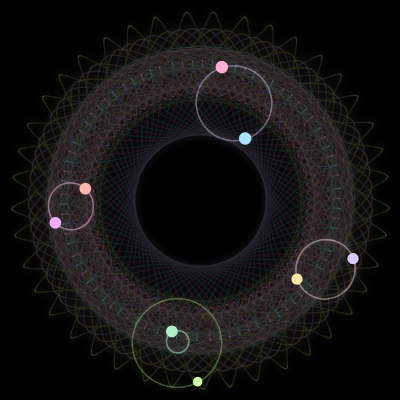 Paths of #1317_8, a 8-body orbit