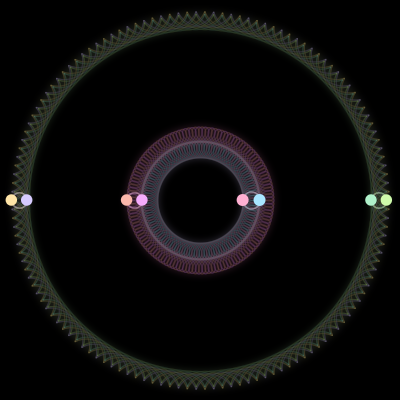 Paths of #1318_8, a 8-body orbit