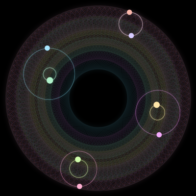 Paths of #1330_8, a 8-body orbit