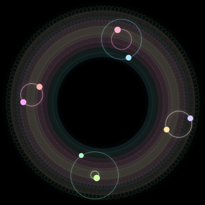 Paths of #1341_8, a 8-body orbit