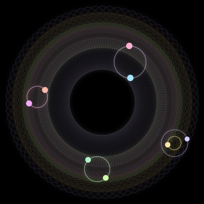 Paths of #1348_8, a 8-body orbit