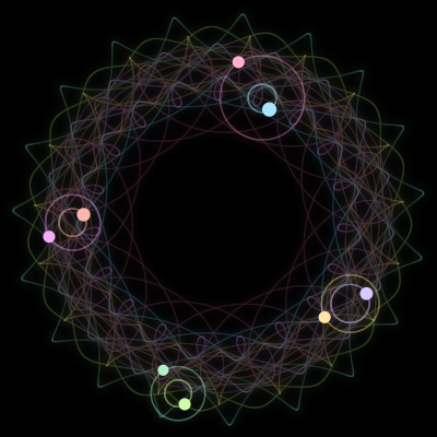 Paths of #1362_8, a 8-body orbit