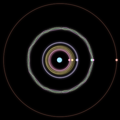 Paths of #1373_8, a 8-body orbit