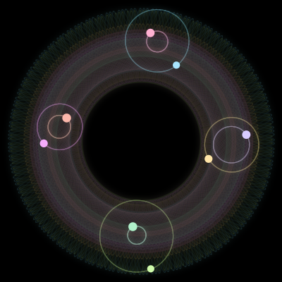 Paths of #1386_8, a 8-body orbit