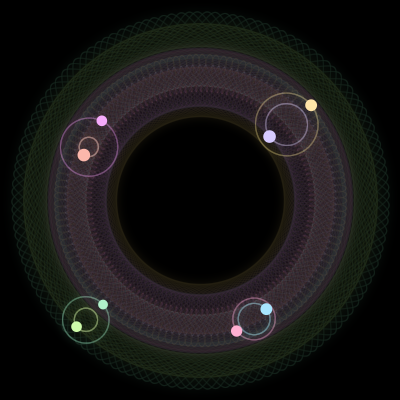 Paths of #1392_8, a 8-body orbit