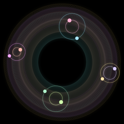 Paths of #1405_8, a 8-body orbit