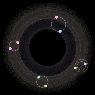 Paths of #1427_8, a 8-body orbit