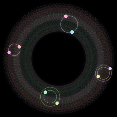Paths of #1432_8, a 8-body orbit