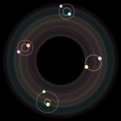 Paths of #1441_8, a 8-body orbit