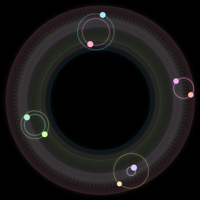 Paths of #1444_8, a 8-body orbit